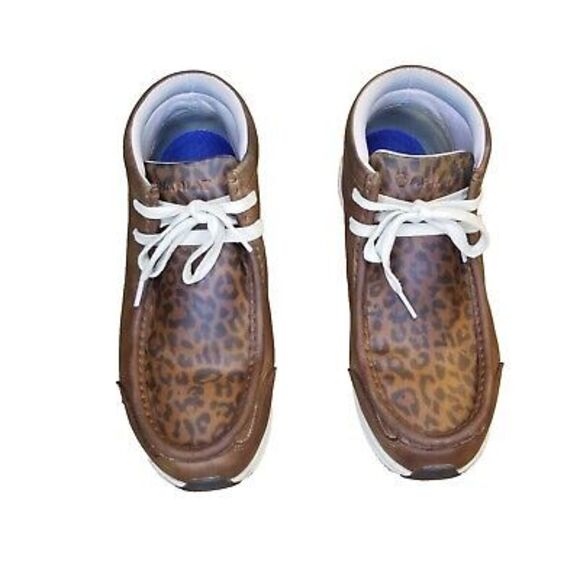 Ariat Spitfire Boots Women's 10 Brown Leather Chukka Chasing Cheetah 10046942 - Picture 3 of 7